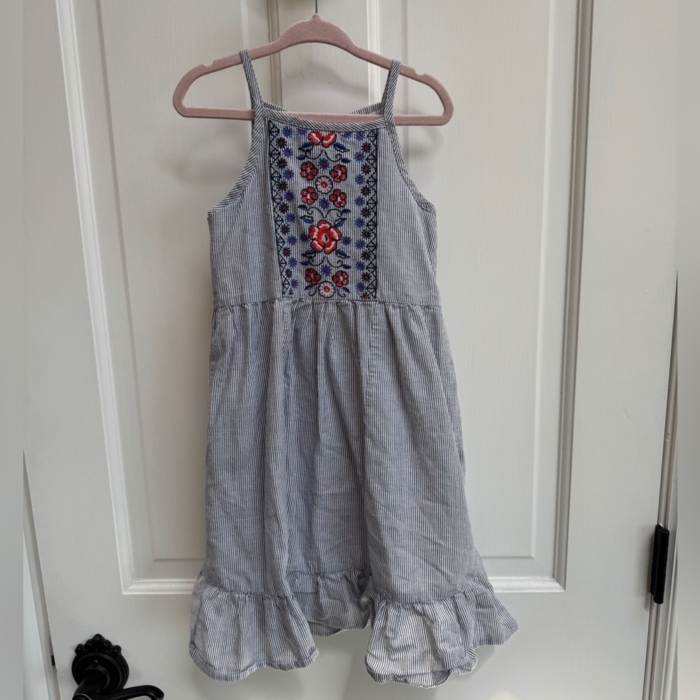Epic Threads 3T Girls Striped Dress Ruffled Hem & Sleeveless Spaghetti Straps